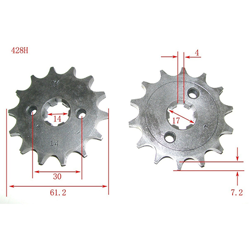 KIT TRANSMISION HONDA C125 BIZ 428H-106L C/CAD. DOR. STD