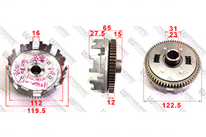 CAMPANA (CANASTA SOLA) DE EMBRAGUE HONDA CB 125F TWISTER STD