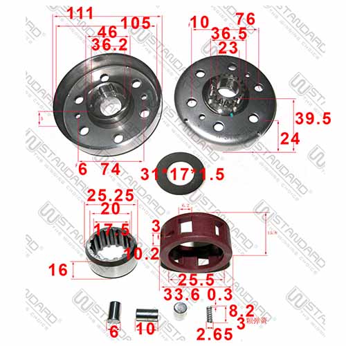 CAMPANA DE EMBRAGUE CENTRIFUGO YAMAHA NEW CRYPTON 110 STD