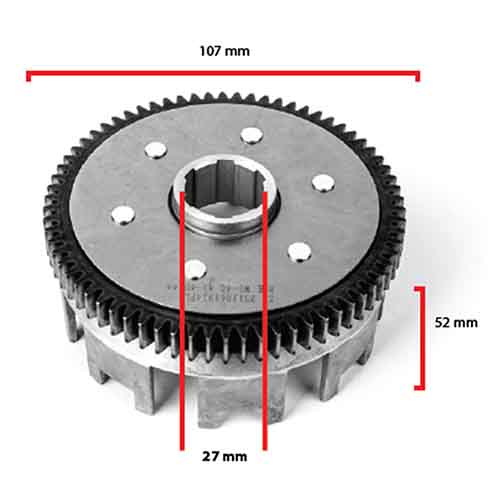 CAMPANA DE EMBRAGUE MOTOMEL SKUA 250 BASE NEW OEM