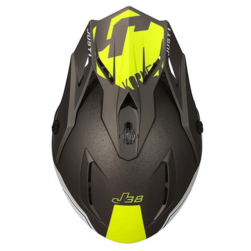 CASCO JUST1 J38 KORNER FLUO YELLOW / TITANIUM L