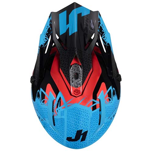 CASCO JUST1 J38 MASK BLUE / RED / BLACK GLOSS L