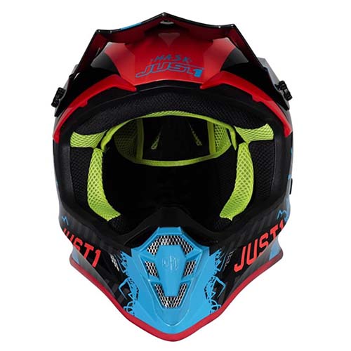 CASCO JUST1 J38 MASK BLUE / RED / BLACK GLOSS XL