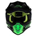 CASCO JUST1 J38 MASK FLUO GREEN / TITANIUM / BLACK L