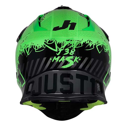 CASCO JUST1 J38 MASK FLUO GREEN / TITANIUM / BLACK L