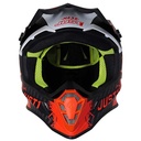 CASCO JUST1 J38 MASK FLUO ORANGE / TITANIUM / BLACK MATT L