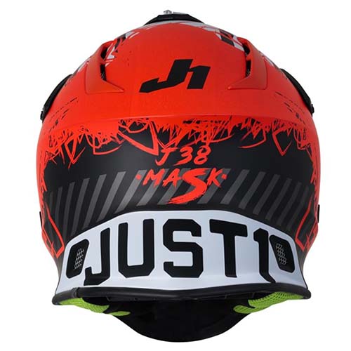 CASCO JUST1 J38 MASK FLUO ORANGE / TITANIUM / BLACK MATT L