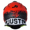 CASCO JUST1 J38 MASK FLUO ORANGE / TITANIUM / BLACK MATT M