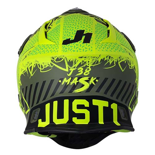 CASCO JUST1 J38 MASK FLUO YELLOW / BLACK / GREEN L