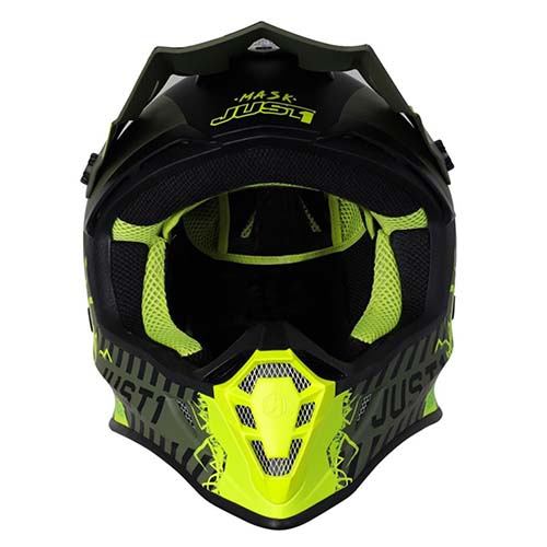 CASCO JUST1 J38 MASK FLUO YELLOW / BLACK / GREEN M