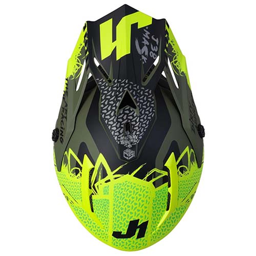 CASCO JUST1 J38 MASK FLUO YELLOW / BLACK / GREEN M