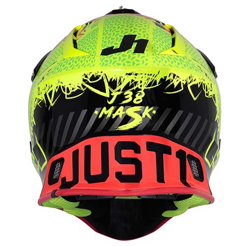 CASCO JUST1 J38 MASK FLUO YELLOW / RED / BLACK L