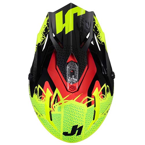 CASCO JUST1 J38 MASK FLUO YELLOW / RED / BLACK XS