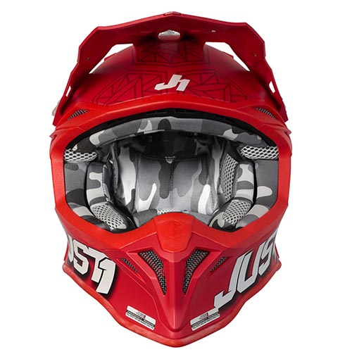 CASCO JUST1 J39 KINETIC CAMO GRAY/RED MATT L