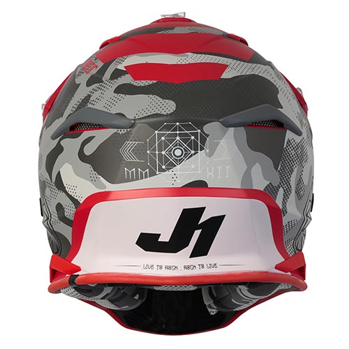 CASCO JUST1 J39 KINETIC CAMO GRAY/RED MATT L