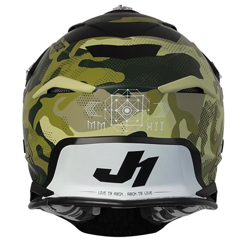 CASCO JUST1 J39 KINETIC CAMO GREEN/BLACK MATT L