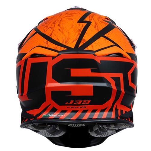CASCO JUST1 J39 POSEIDON FLUOR ORANGE/RED/BLACK XL