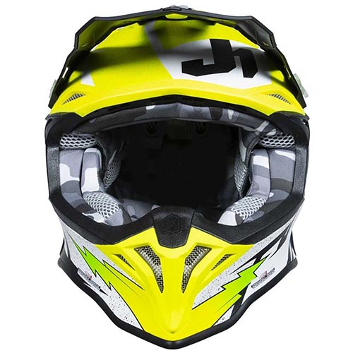 CASCO JUST1 J39 POSEIDON FLUOR YELLOW/BLACK/WHITE XL