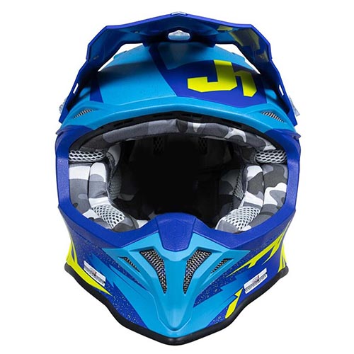 CASCO JUST1 J39 POSEIDON FLUOR YELLOW/BLUE XL
