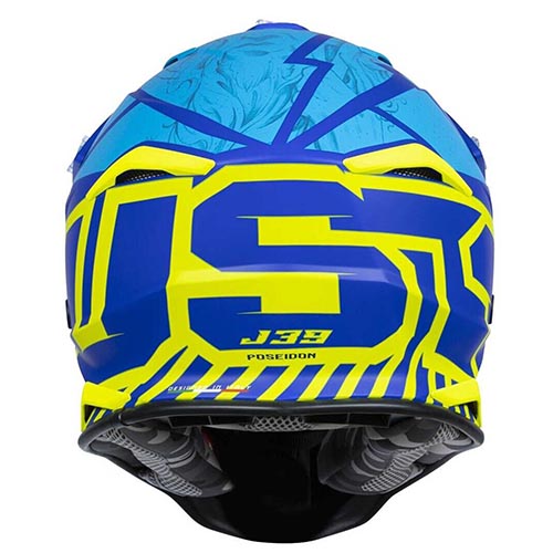 CASCO JUST1 J39 POSEIDON FLUOR YELLOW/BLUE XL