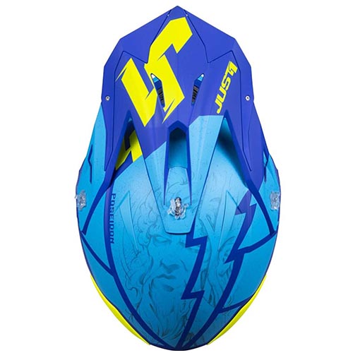 CASCO JUST1 J39 POSEIDON FLUOR YELLOW/BLUE XL
