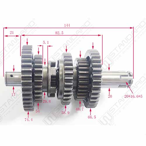 EJES Y ENGRANAJES DE CAMBIO HONDA GLH150 GAUCHA  STD 