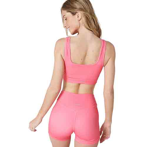 CALZA MINI SHORT MUJER SUBLIMADA FANTASY FUCSIA TALLE L YAKKA (3006)