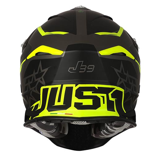 CASCO JUST1 J39 STARS BLACK FLUO YELLOW TITANIUM XS