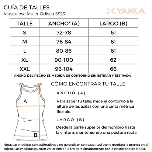 MUSCULOSA DRIFIT MUJER ODISEA BLANCA TALLE M YAKKA (4000)