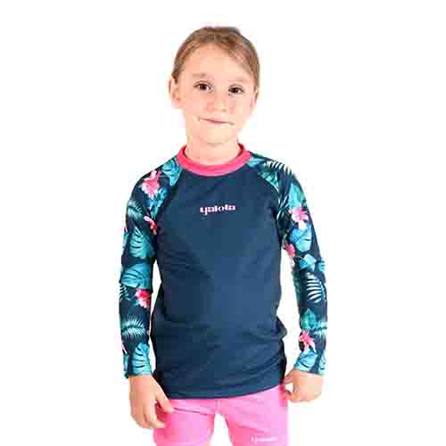 REMERA FILTRO UV NIÑO FLORES TALLE 1 YAKKA (4005)