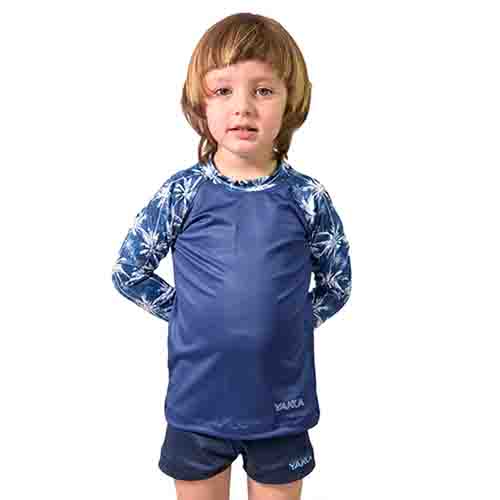 REMERA FILTRO UV NIÑO PALMERAS TALLE 10 YAKKA (4005)