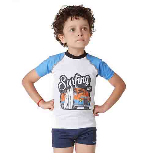 REMERA FILTRO UV NIÑO SURF M/CORTA TALLE 6 YAKKA (4021)