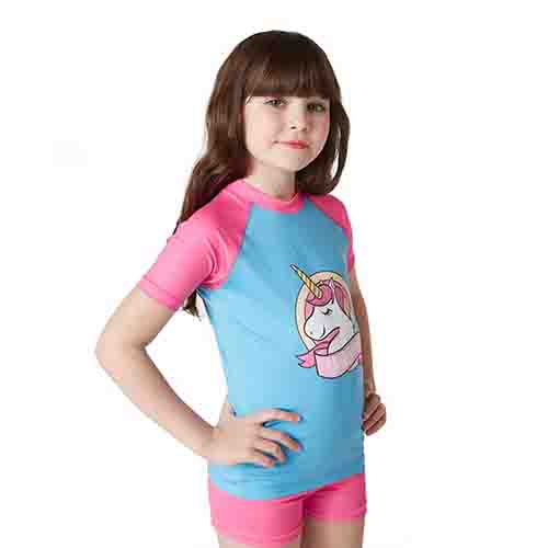 REMERA FILTRO UV NIÑO UNICORNIO M/CORTA TALLE 4 YAKKA (4021)