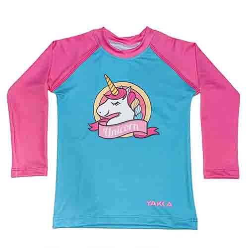 REMERA FILTRO UV NIÑO UNICORNIO TALLE 4 YAKKA (4005)