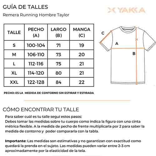 REMERA RUNNING HOMBRE TAYLOR AQUA TALLE S YAKKA (4003)