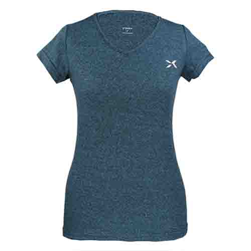 REMERA RUNNING MUJER JASPEADA PETROLEO L YAKKA (4015)