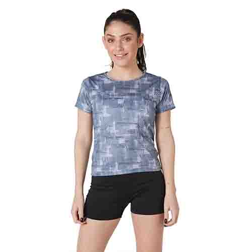 REMERA RUNNING MUJER TAYLOR GRIS TALLE L YAKKA (4028)