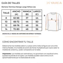 REMERA TERMICA NIÑO MANGA LARGA BLANCA TALLE 8 YAKKA (1016)