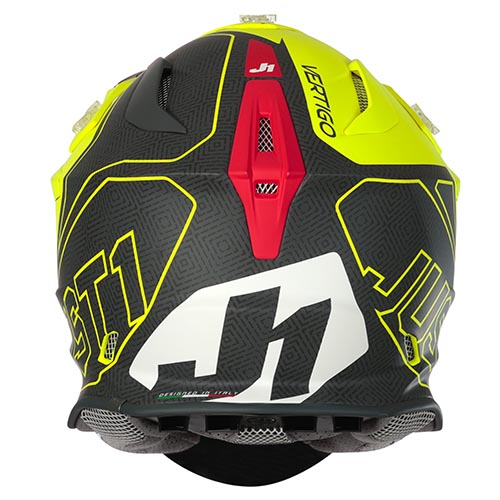 CASCO JUST1 J18 VERTIGO RED/GREY FLUO YELLOW MATT L