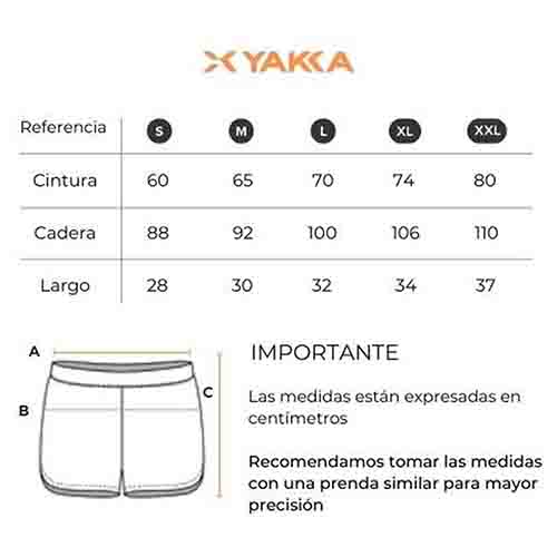 SHORT RUNNING UNISEX NEGRO S YAKKA (4009)