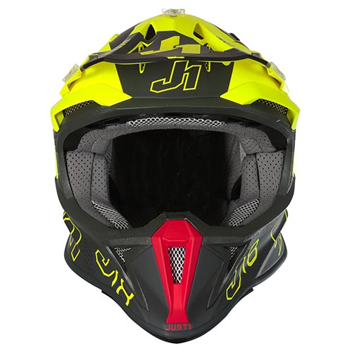 CASCO JUST1 J18 VERTIGO RED/GREY FLUO YELLOW MATT XS