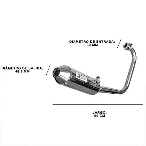 ESCAPE MOTO BENELLI TNT 250 ST3 CROMO PAOLUCCI (EM250-TNT)