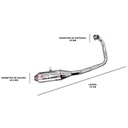 ESCAPE MOTO HONDA TWISTER CBX 250 ST2 CROMO DEPORTIVO PAOLUCCI (EM250CBX-22-C/D)