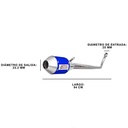 ESCAPE MOTO HONDA WAVE S 110CC ST2 STYLE AZUL PAOLUCCI (EM110WAVES23-SAZ)