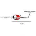 ESCAPE MOTO HONDA WAVE S 110CC ST2 STYLE ROJO PAOLUCCI (EM110WAVES23-SRO)
