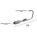 ESCAPE MOTO ZANELLA RX 150 ST2 CROMO DEPORTIVO (VARILLERO) PAOLUCCI (EM150RX22-C/DV)