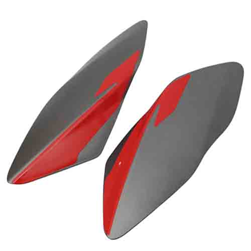 MASCARA CUBRE OPTICA BAJAJ ROUSER NS125 GRIS/ROJO (4 pcs) MTC