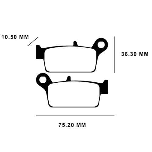 PASTILLA DE FRENO HONDA XR250/600 TRAS. MOD. VIEJO (XR250/600 R) FA131 STD