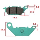 PASTILLA DE FRENO YAMAHA YBR125 ED FACTOR CHINA/NEW CRYPTON TRAS/R15. FA464 STD