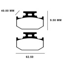 PASTILLA DE FRENO YAMAHA YBR250/XTZ250/FZ250/YS250 TRAS (YBR250) FA152 STD